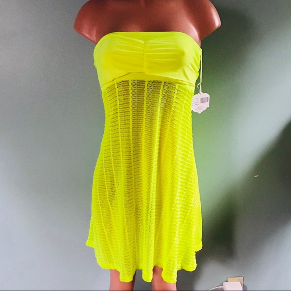 Cristinalove Other - Swim Cover-up Versatile Tie Neon Yellow SZ MD